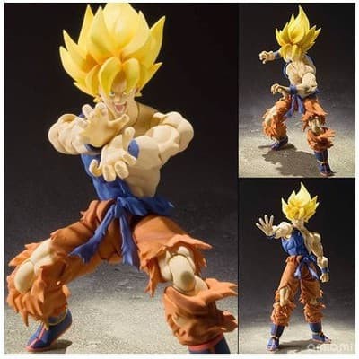 [Xả hàng tăng doanh sô-Hàng có sẵn] Mô hình khớp cử động SHF Son Goku ver Super Saiyan 2 - Dragon Ball cao 16cm