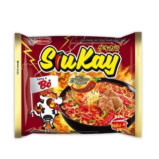 Thùng 24 gói mì SiuKay 7 cấp độ hương vị bò