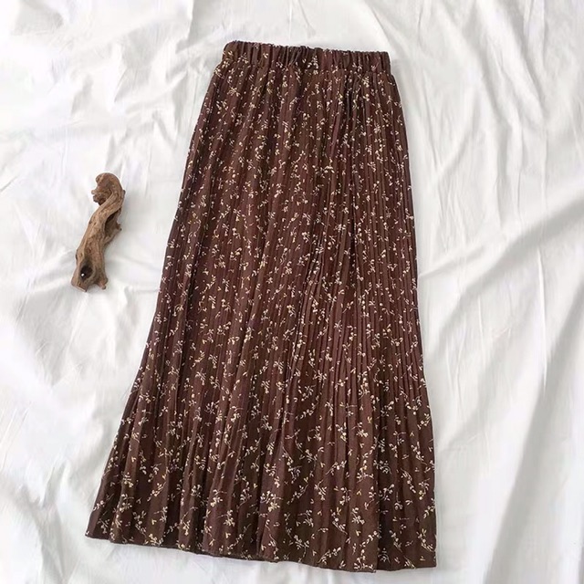 (Sẵn hàng) Chân váy chiffon hoa nhí, chân váy xoè dài dập li nhỏ, hoa nhí ulzzang,có lót trong ( Kèm Ảnh Thật) | BigBuy360 - bigbuy360.vn