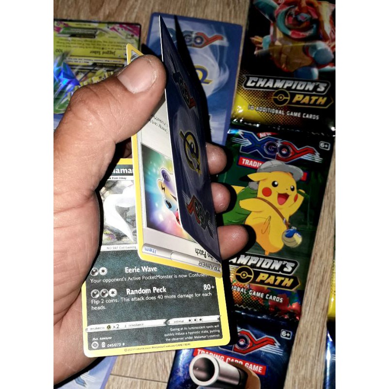 sét 12 pack có 96 thẻ bài Pokemonn_Champion Path VMax bằng giấy bóng cứng óng ánh tiếng Anh