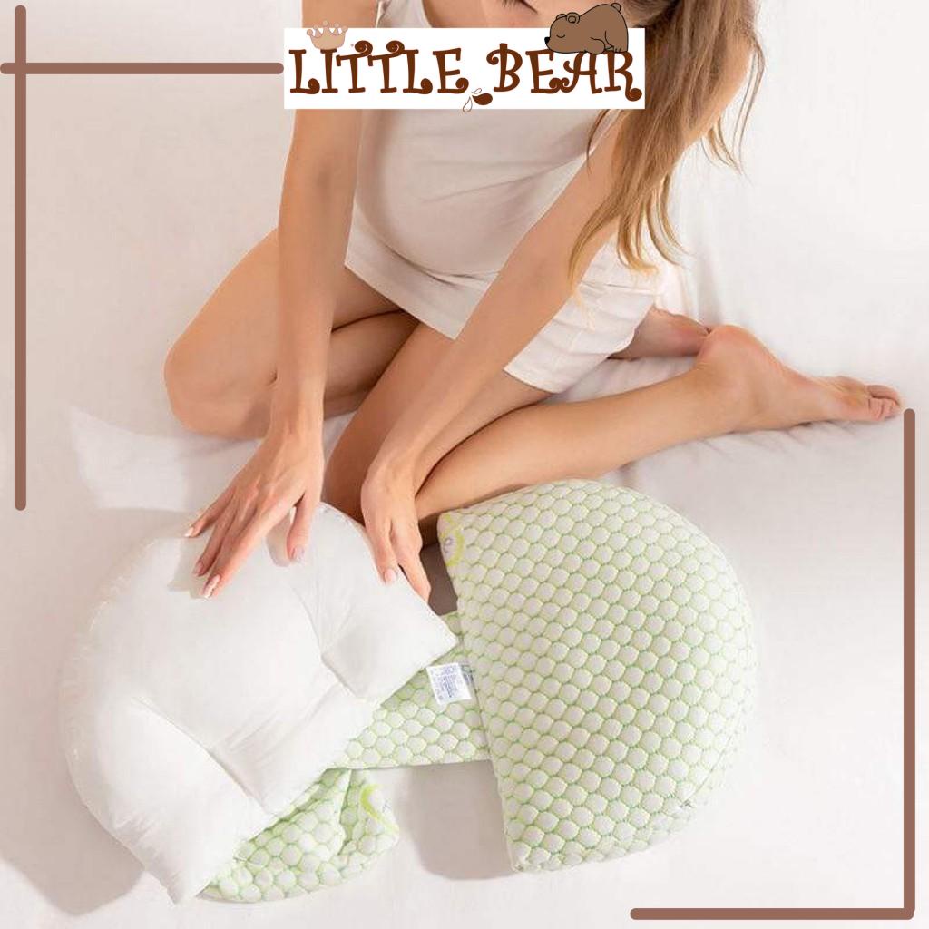 Gối bầu cánh tiên cao cấp nâng đỡ bụng hỗ trợ giảm đau lưng cho mẹ bầu Mịn Kids