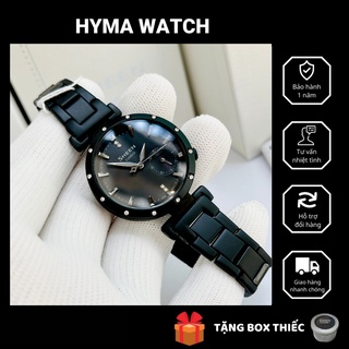 Đồng hồ nữ cao cấp Casio Sheen 4051BD Dây thép mạ ion đen mặt kính khoáng đính đá Bảo hành 1 năm Hyma watch