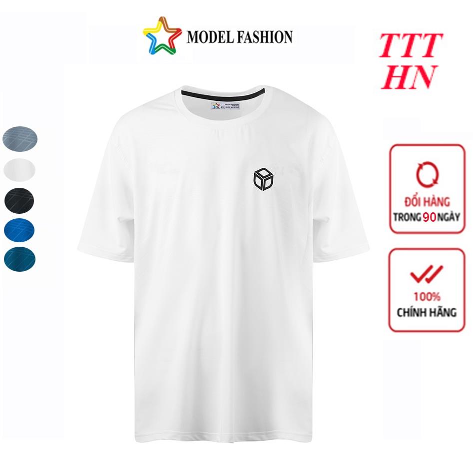 Áo thun cổ tròn nam Ttthn fashion athtt001 vải thun lạnh dập vân cao cấp thấm hút tốt
