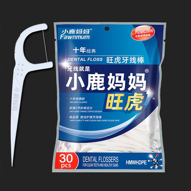 [HÀNG CÓ SẴN] Tăm Chỉ Nha Khoa Fawnmum 30 Chiếc Tăm Chỉ Nha Khoa Gia Đình
