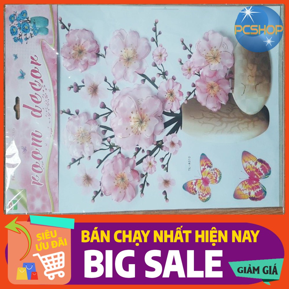 [ FREESHIP CÓ VIDEO + ẢNH THẬT ] TRANH DÁN TƯỜNG, DCAN BÌNH HOA DÁN TƯỜNG 3D SIÊU ĐẸP