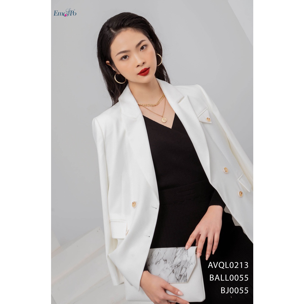 Áo Blazer Emspo dáng công sở trẻ túi 2 bên AVQL0213