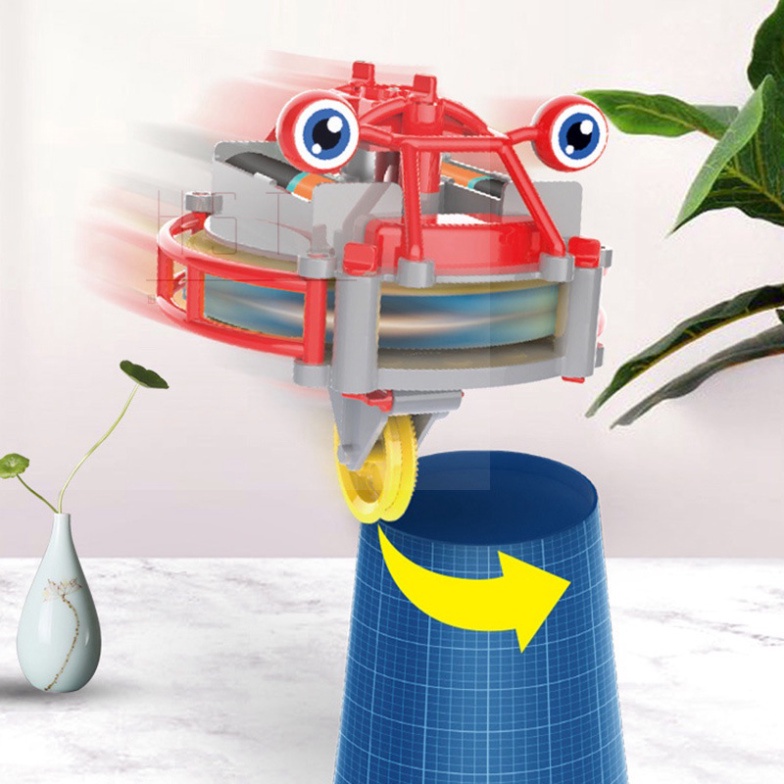 Robot cân bằng 2 trong 1 đi trên dây, con quay vô cực thông minh độc đáo cho bé tặng kèm pin