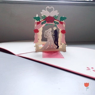Thiệp 3d cô dâu chú rể