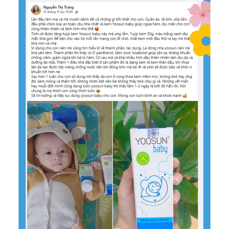 [DƯỢC SĨ TƯ VẤN]Combo 2 tuýp kem ngừa hăm da, dịu mẩn ngứa YOOSUN Baby tặng 1 tranh ghép hình gỗ nổi cho bé