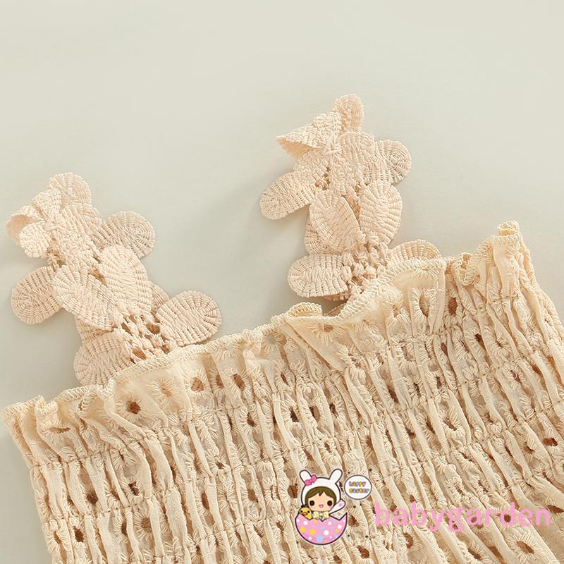 Bộ Áo + Quần Short Xếp Ly Co Giãn Màu Trơn Thời Trang Mùa Hè Cho Bé Gái 0-18 Tháng Tuổi