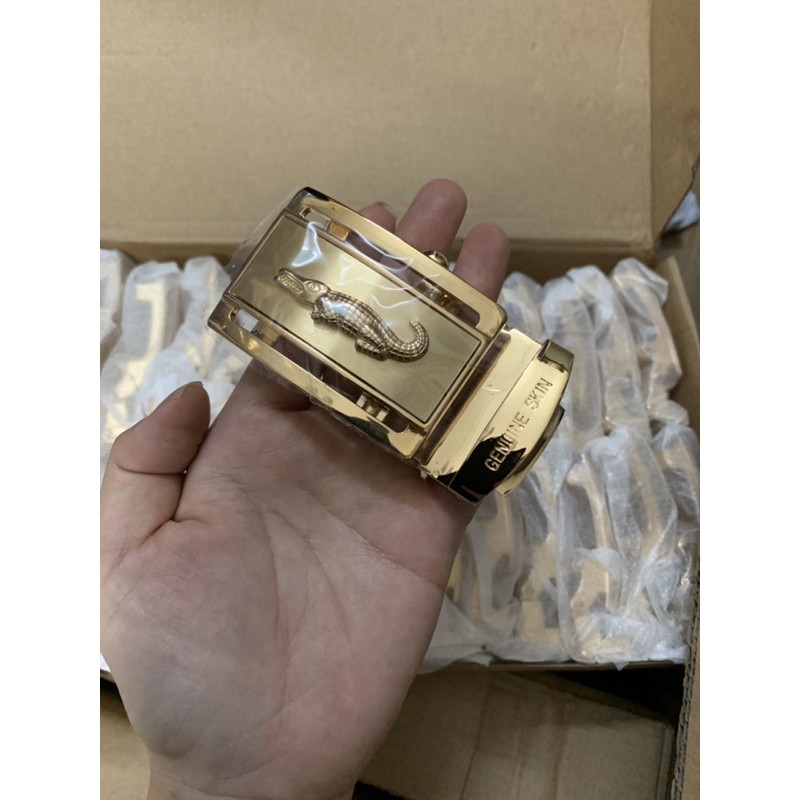 ĐẦU KHOÁ THẮT LƯNG NGUYÊN KHỐI  SIZE  3.5cm và 4cm  CÁ   SẤU   GÒ  VẤP
