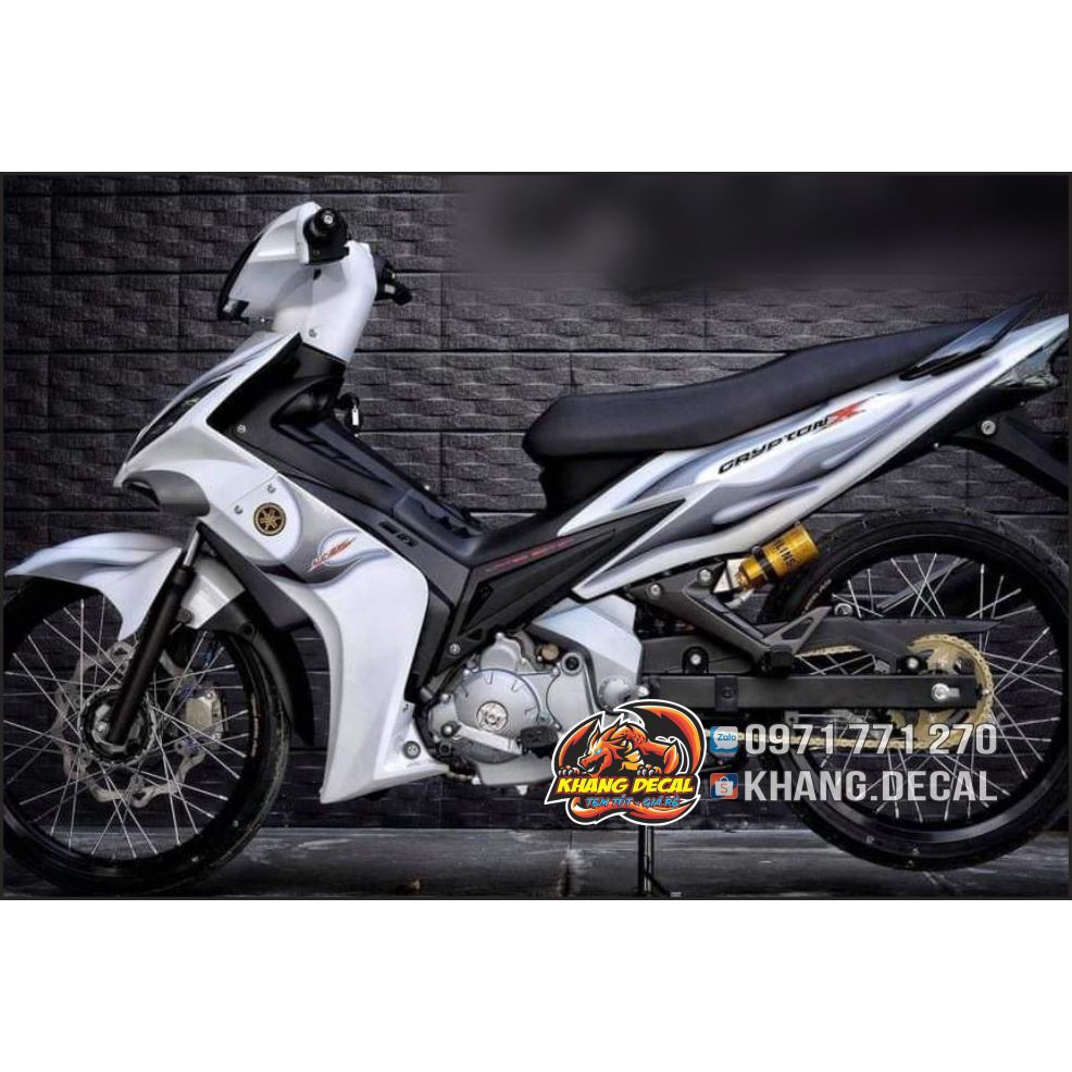 Tem rời Exciter 135 tem lửa xe trắng