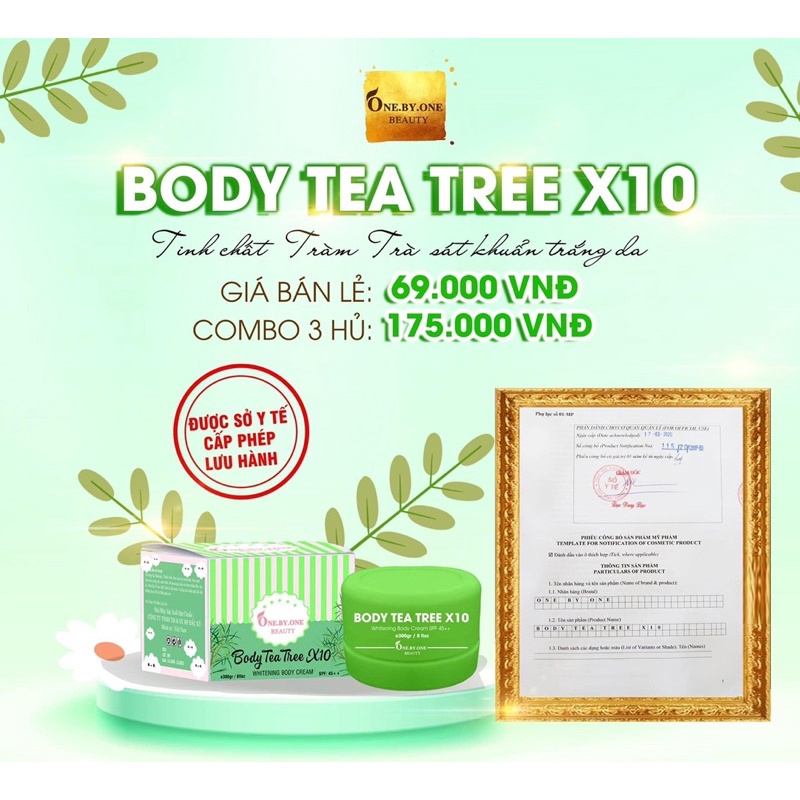 Combo 3 hủ kem [body tram trà] 900gram