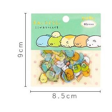 Set 50/80 nhãn dán hình Sumikko Gurashi đáng yêu để trang trí nhật ký/lưu bút/sổ tay