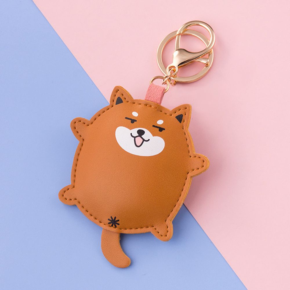 Móc khóa hình động vật hoạt hình bằng da PU dễ thương