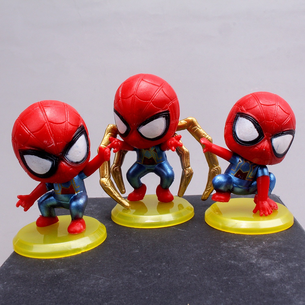 Set 8 Mô Hình Người Nhện Dễ Thương Dùng Để Trang Trí Bánh