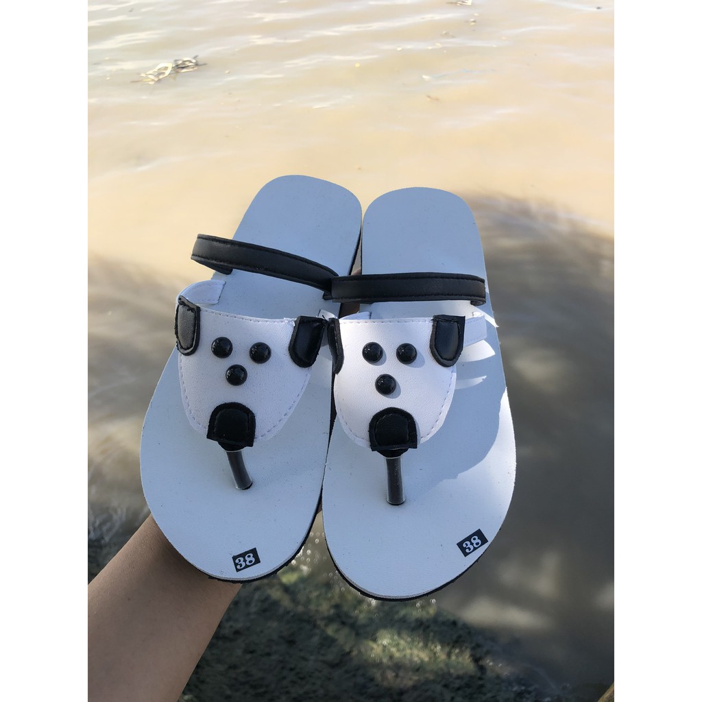 sandal đồng nai dép nữ đế trắng quai phối màu trắng đen size từ 35 nữ đến 42 nữ đủ màu đủ size ib chọn thêm