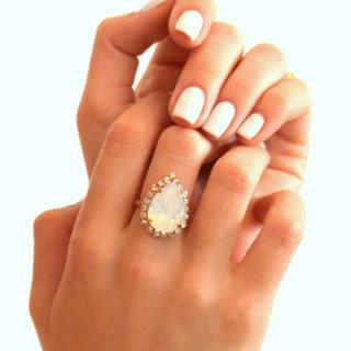 Nhẫn Bạc Đính Đá Opal Lửa Tự Nhiên