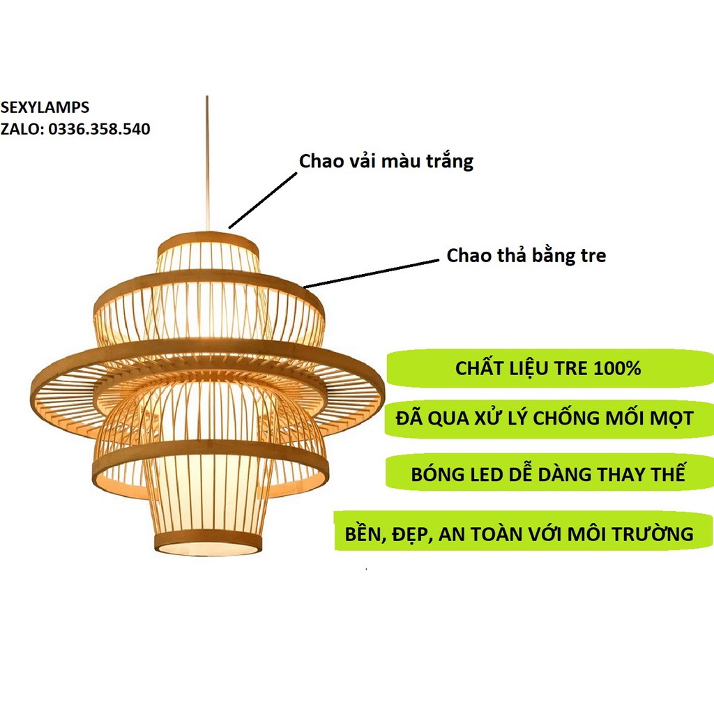 ĐÈN THẢ MÂY TRE CÁNH BƯỚM