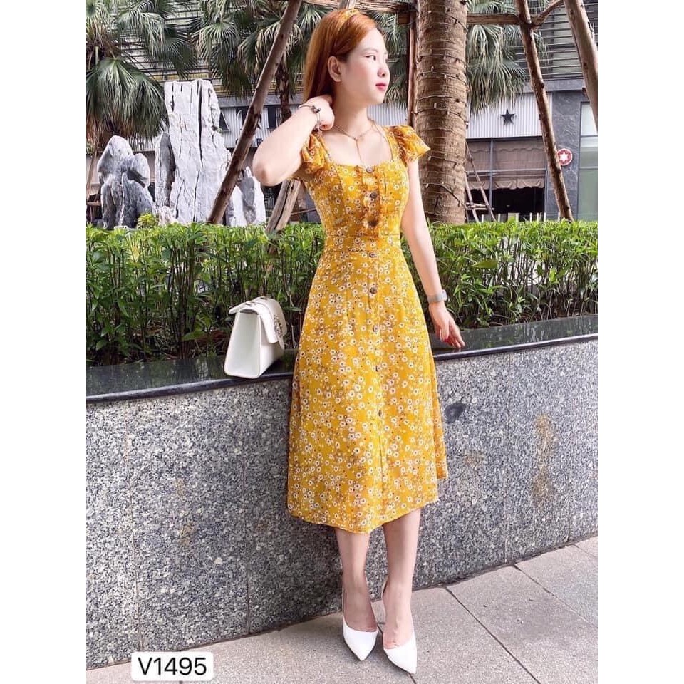 ĐẦM NỮ CÁNH TIÊN XẾP BÈO (KÈM BĂNG ĐÔ) THỜI TRANG NỮ ARAVA BD075 | BigBuy360 - bigbuy360.vn