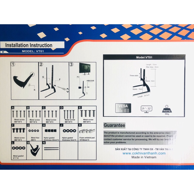 Chân đế tivi đa năng 24 - 75 inch - Chân Tivi để bàn lắp đặt mọi loại tivi