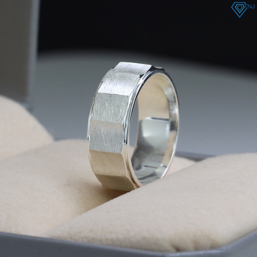Nhẫn bạc thật nam bản vừa không đá chất cá tính NNA0223 Trang Sức TNJ