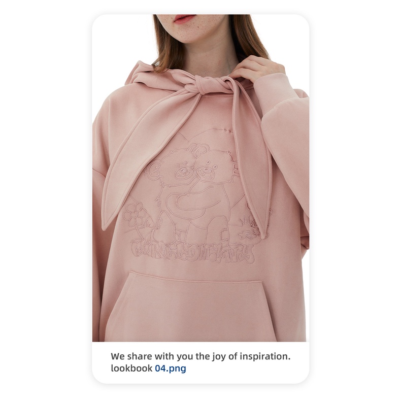 Áo Hoodie Màu Trơn Dáng Rộng Cột Dây In Hình Kangaroo Thời Trang Cho Nam
