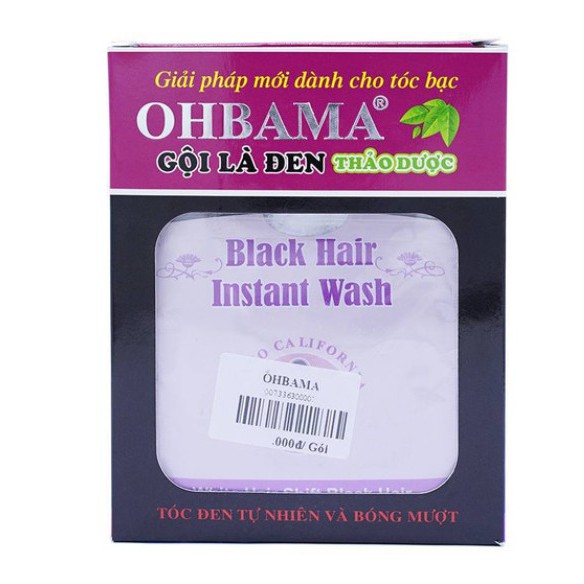 Combo 5 gói Dầu Gội Đen Tóc OHBAMA Gói 20ml
