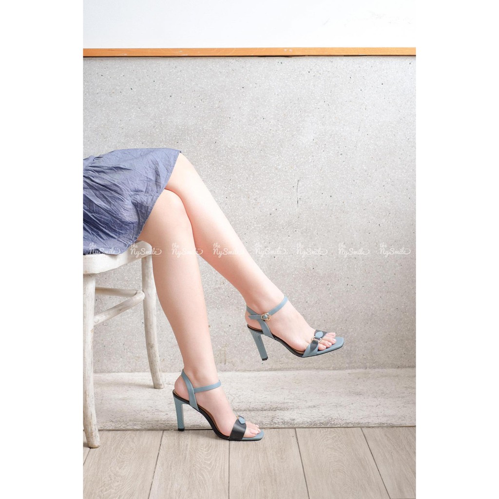 Giày cao gót quai ngang 8cm FLASH SALE   - THE NYSMILE - Gót nhọn công sở nơ bướm - NECO