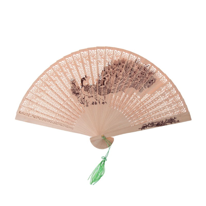 Quạt Cầm Tay Khắc Họa Tiết Có Hương Thơm Độc Đáo Trang Trí Tiệc Cưới
