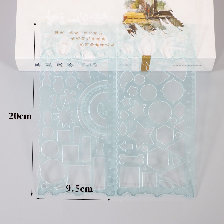 Thước kẻ khuôn tròn làm dụng cụ vẽ được sử dụng cho origami nghệ thuật