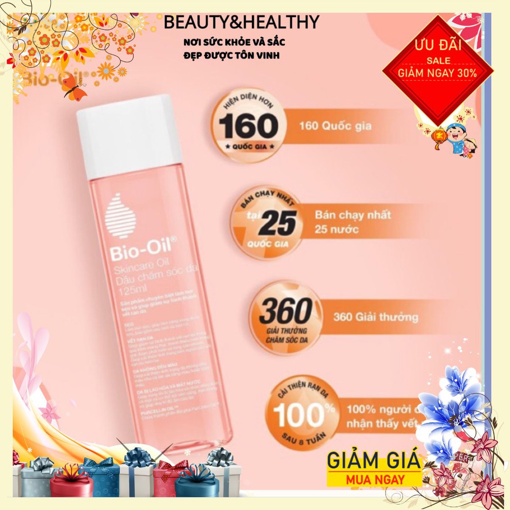 BIO OIL 25ML/60ML/125ML/200ML GIÚP MỜ SẸO, GIẢM RẠN DA, CHỐNG LÃO HOÁ DA,LÀM ĐỀU MÀU DA, BÁN CHẠY TẠI ÚC,PHÁP,MỸ , NHẬT