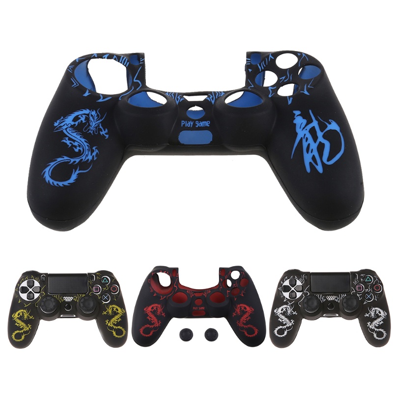 Vỏ Silicone Bọc Bảo Vệ Tay Cầm Điều Khiển Chơi Game Kèm 2 Nút Bọc Bảo