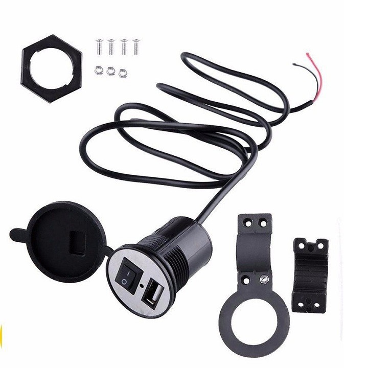 Bộ Sạc gắn Cho Xe Máy Sạc Điện Thoại Khi Đi Xa 5*