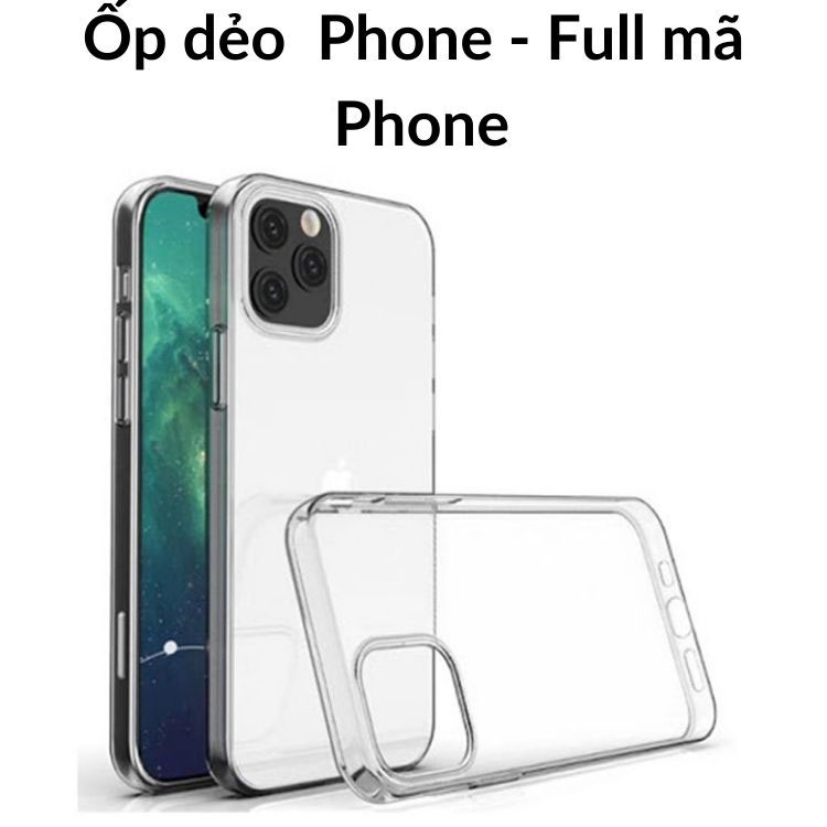 Ốp lưng iPhone trong suốt dẻo lâu ố vàng - Full mã iP 7Plus/8Plus/ iP X/Xs/11 Pro/ iP Xr/11promax - Nikin Offical