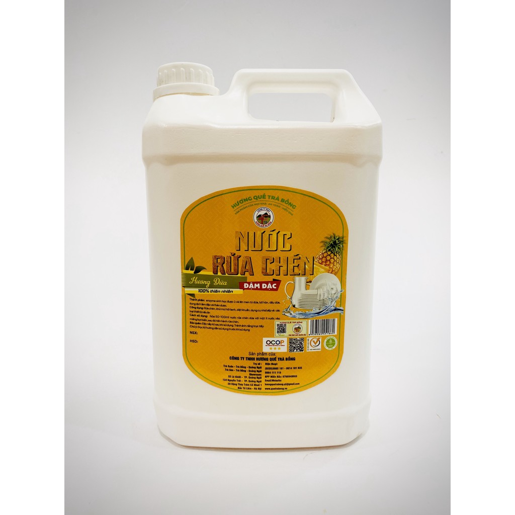 Nước Rửa Chén Dứa Đậm Đặc Can 5 lít - Hương Quế Trà Bồng