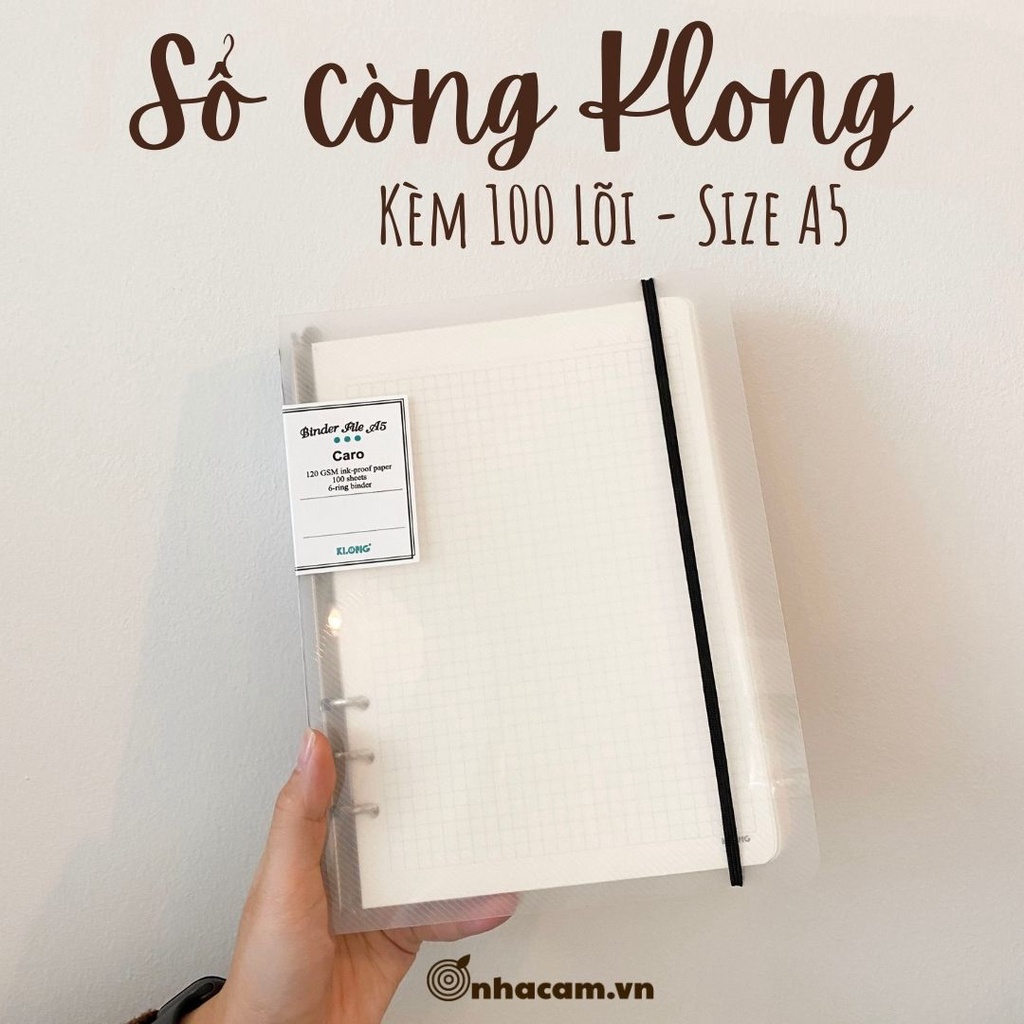 [Mã LIFEB04ALL giảm 10% tối đa 15K đơn 0Đ] Binder / Sổ Còng Sắt A5 Kèm 100 Lõi Klong Nhà Cam