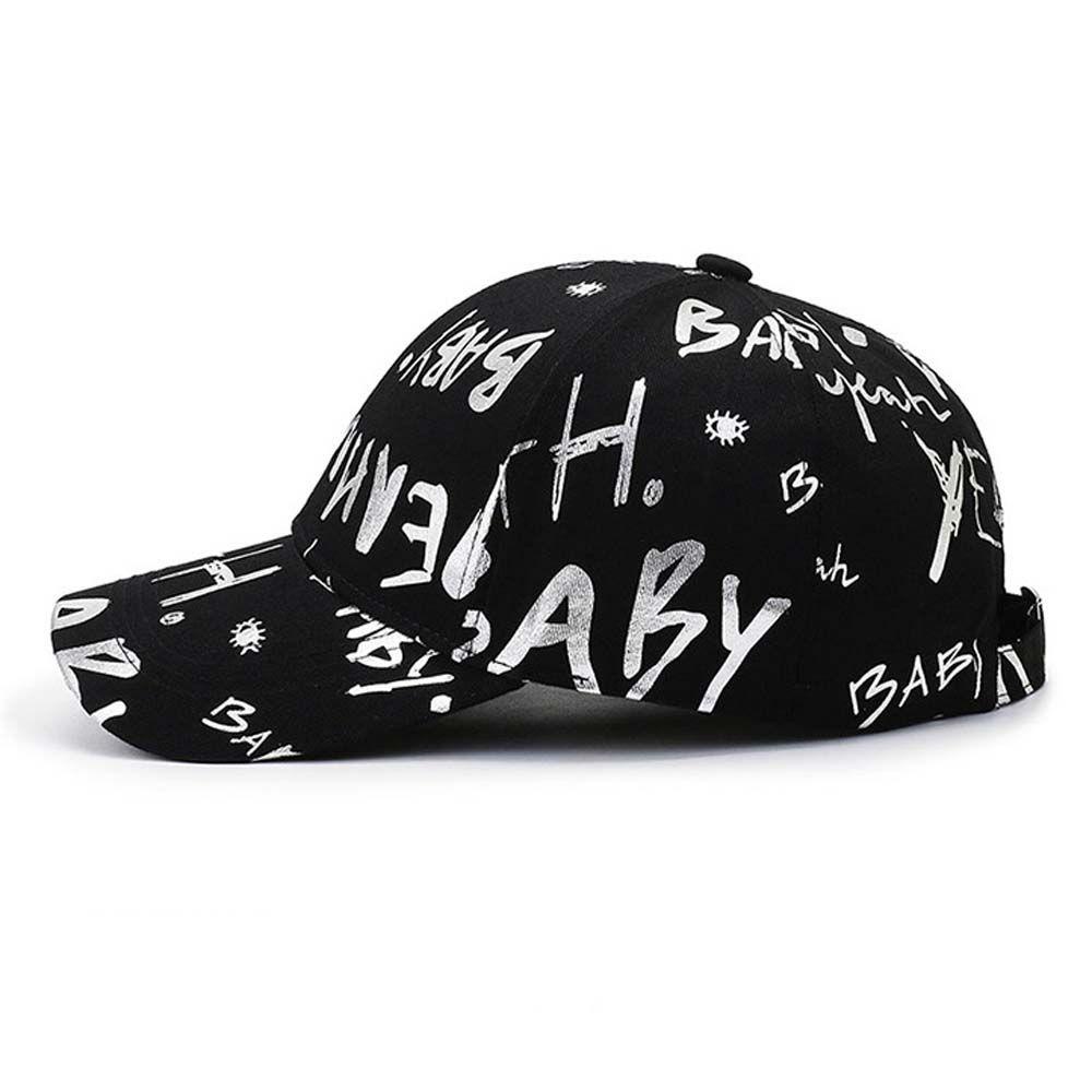 Mũ Lưỡi Trai Cotton Họa Tiết Graffiti Phong Cách Hàn Quốc Cho Nam