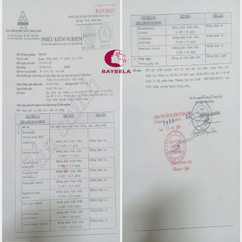 BỘ KEM MỜ NÁM TÀN NHANG, TRẮNG DA, CHỐNG NẮNG, THU NHỎ LỖ CHÂN LÔNG BAYBELA CAO CẤP 2BA