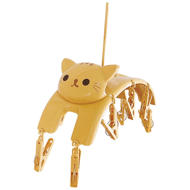 Kẹp Phơi Quần Áo Hình Mèo Hoạt Hình Siêu Dễ Thương Kèm 10 Kẹp Phơi Khô