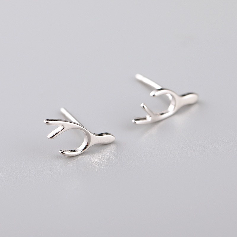 Khuyên tai bạc 925 cành cây lạ mắt độc đáo nhỏ nhắn dễ thương đáng yêu Dế Bạc - K5997