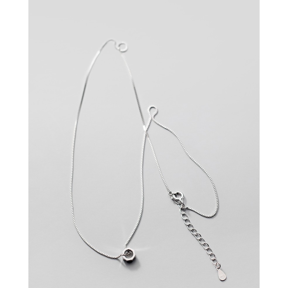 Dây chuyền bạc Ý 925 hình học đa giác cổ kính D7902 - AROCH Jewelry