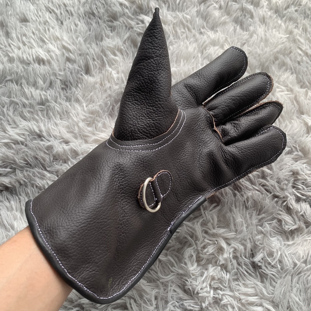 Phụ kiện chim săn - Găng tay chim săn mồi 5 ngón da bò thật dùng huấn luyện chim săn mồi và chim ưng các loại