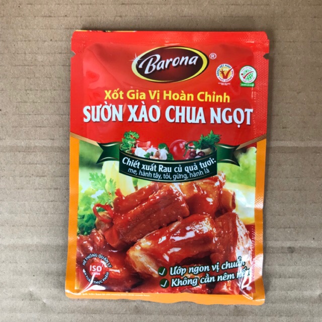 [80 g] Túi Xốt Gia Vị Hoàn Chỉnh Sườn Xào Chua Ngọt Barona | BigBuy360 - bigbuy360.vn