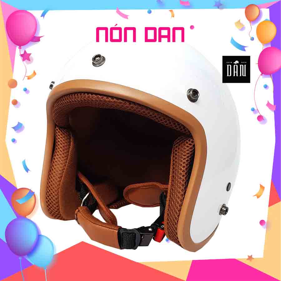 Nón bảo hiểm ¾ đầu kèm kính UV400 - Mũ bảo hiểm chất dành cho dân phượt