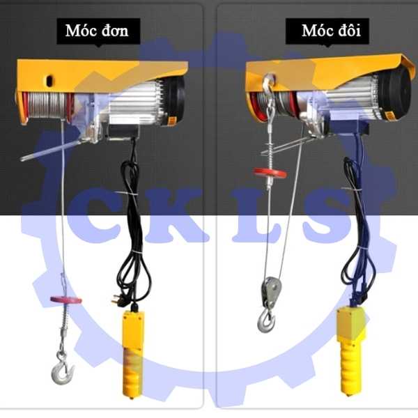 Tời điện treo KENBO PA300 tải trọng tối đa 240kg, cáp dài 12 mét, 30 mét