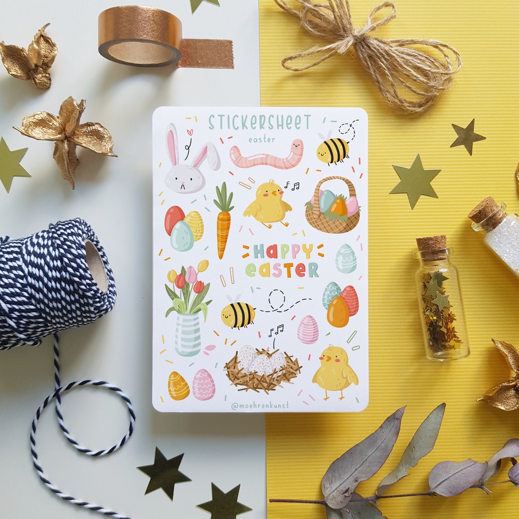Sticker Sheet - Easter - Chuyên dán sổ | Bullet Journal Stickers, Decorative Sticker, Easter Sticker