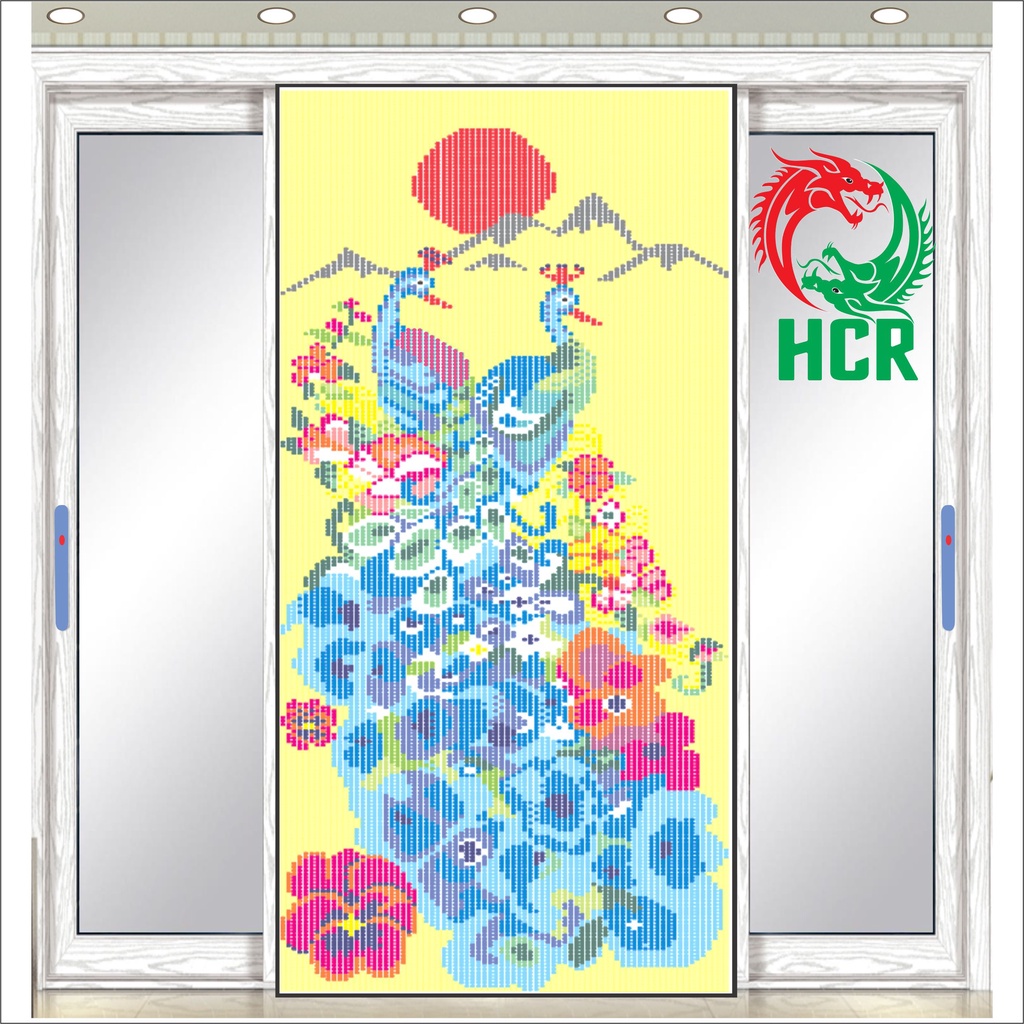 Màn hạt nhựa Công ty Hai Con Rồng (Door Curtain)  Code 855 Công Hoa