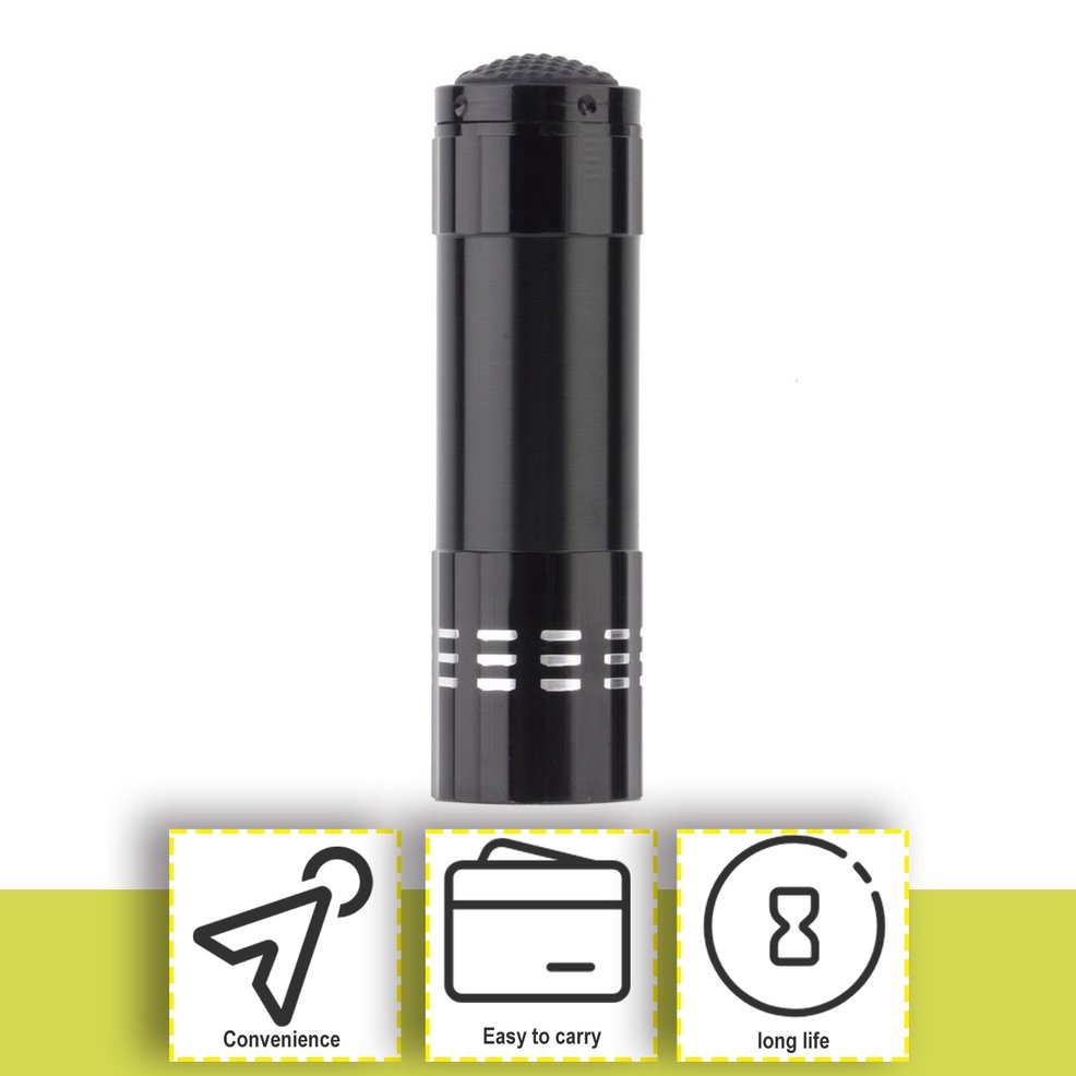 Đèn pin 9 bóng LED siêu sáng kiểu dáng tiện dụng chất lượng cao | BigBuy360 - bigbuy360.vn