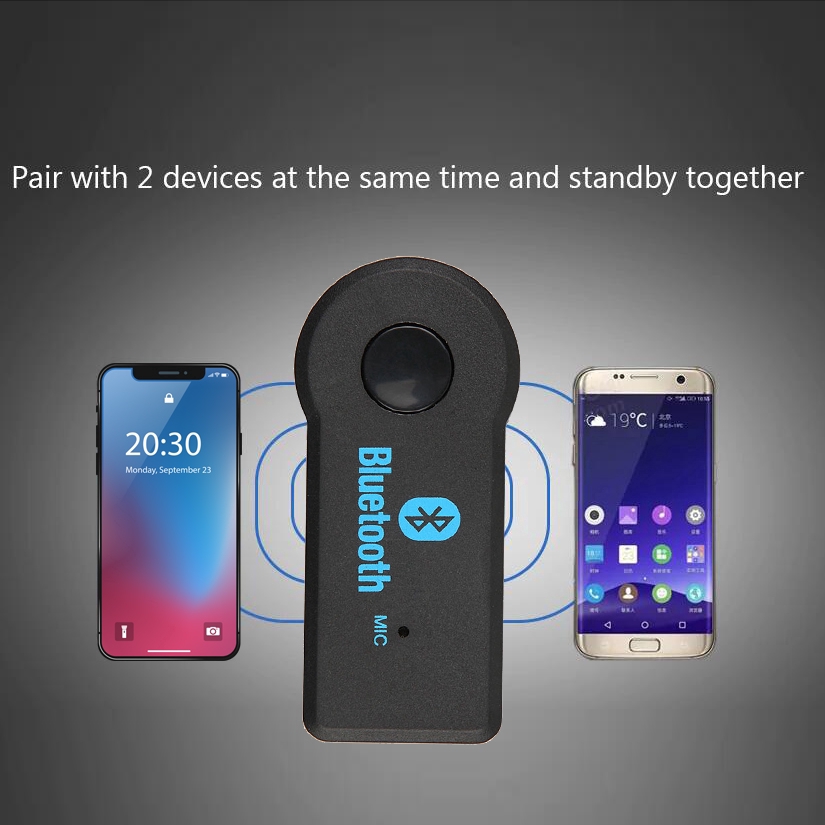 Thiết bị điều hợp thu phát âm thanh kết nối bluetooth không dây giắc cắm AUX 3.5mm cho xe hơi